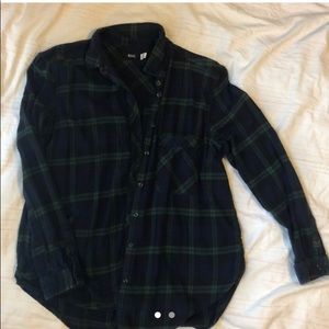 BDG urban outfitters blue and green flannel